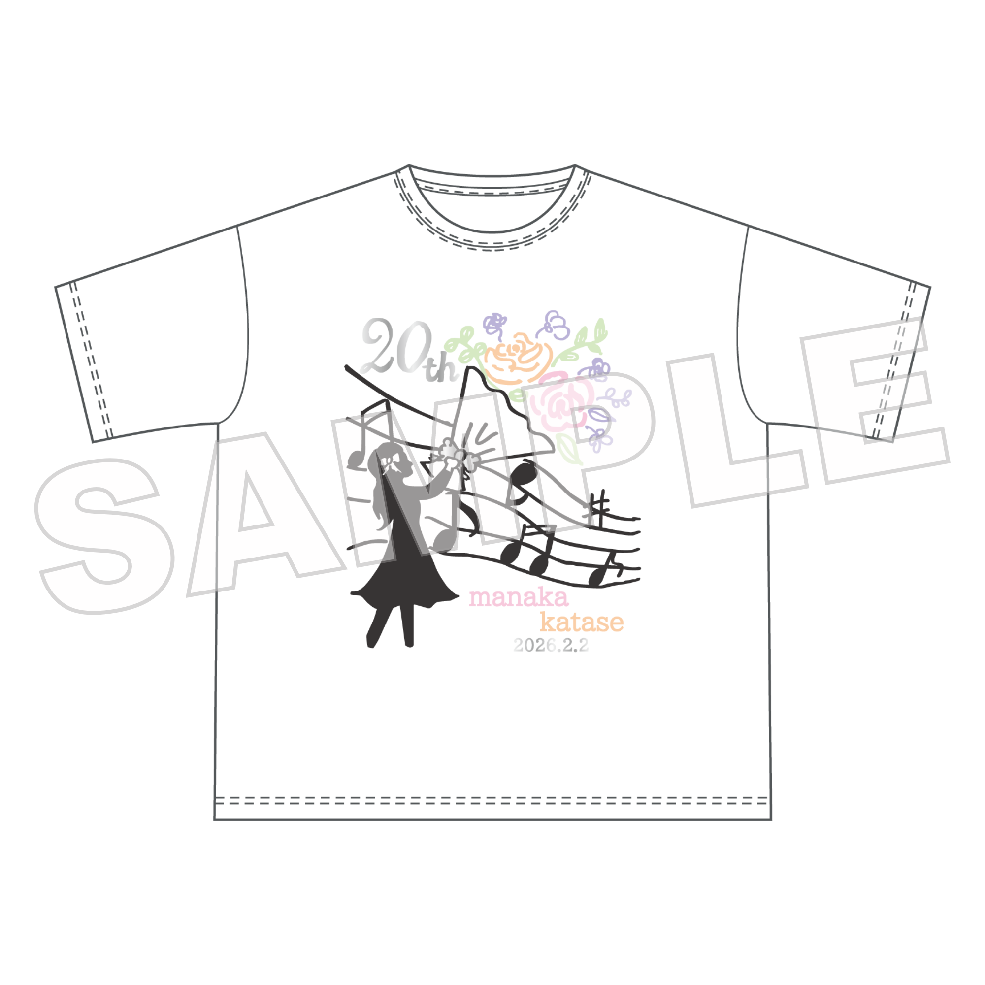 2026年2月度 生誕記念Tシャツ/片瀬真花 – Rain Tree OFFICIAL GOODS STORE
